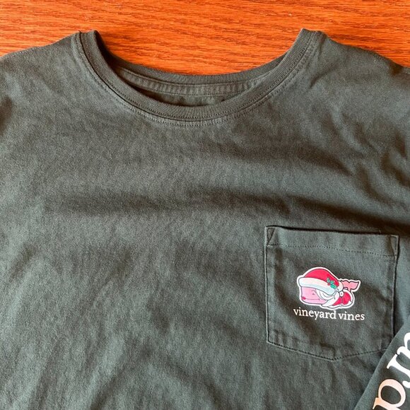 Vineyard Vines Women's Mrs. Claus Christmas Whale Long Sleeve Tee Size 2XL XXL - Picture 5 of 9